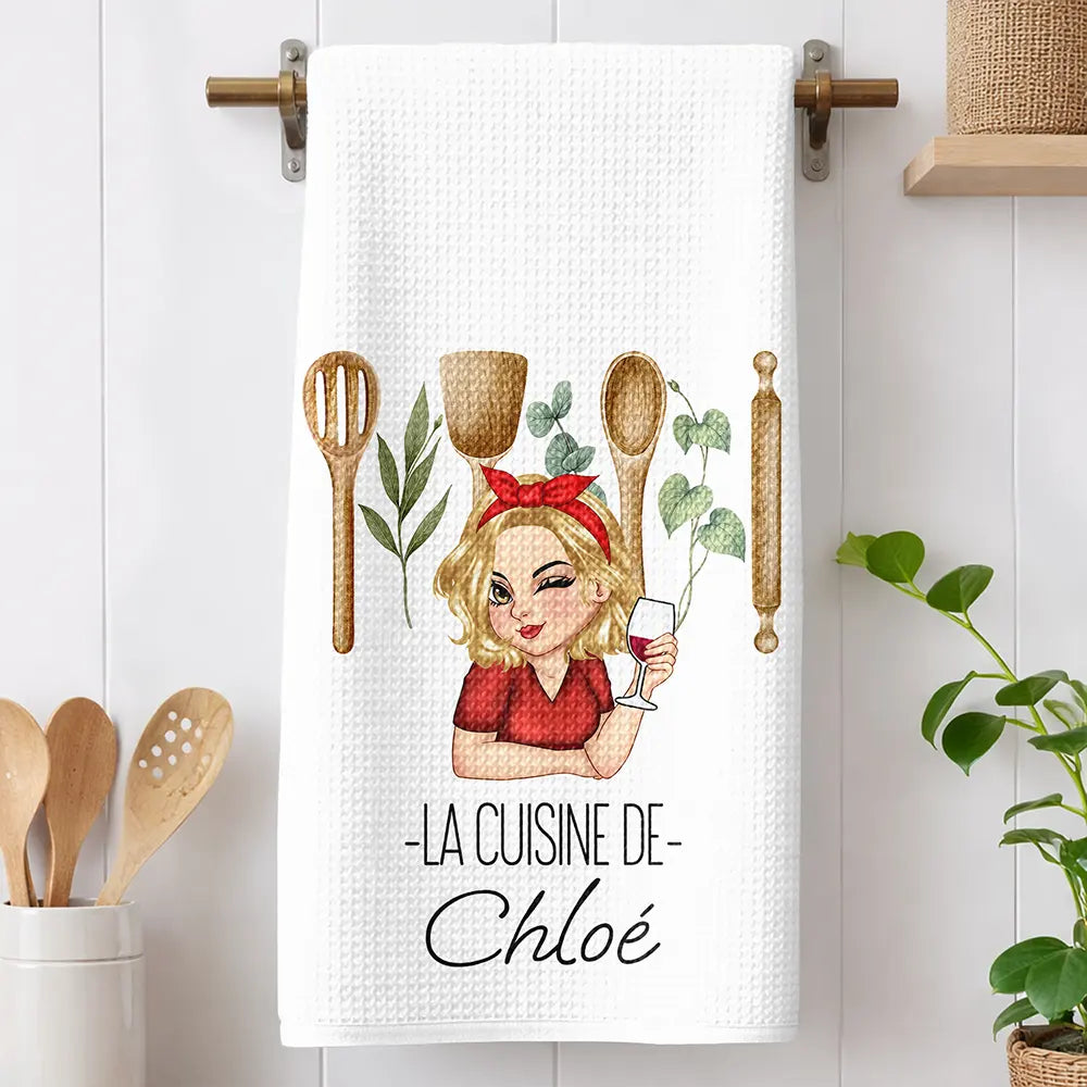 La Cuisine De Maman Mamie - Torchon De Cuisine Personnalisé