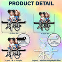 Gift For Couples,Old Couples,Gift For Husband,Gift For Wife,Gift For Boyfriend,Gift For Girlfriend,LGBT,Love,French,Spanish,German - Language Of Love - Personalized Window Hanging Rainbow Suncatcher