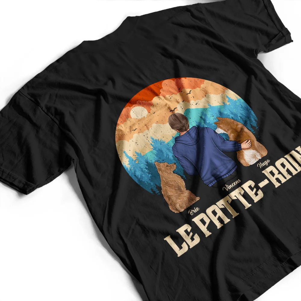 Dog Lovers,Dog Dad,Pet Lovers,Pet Dad,Funny,French,Non-Eng,Vector,Proud - Le Patte-Rain - T-Shirt Personnalisé
