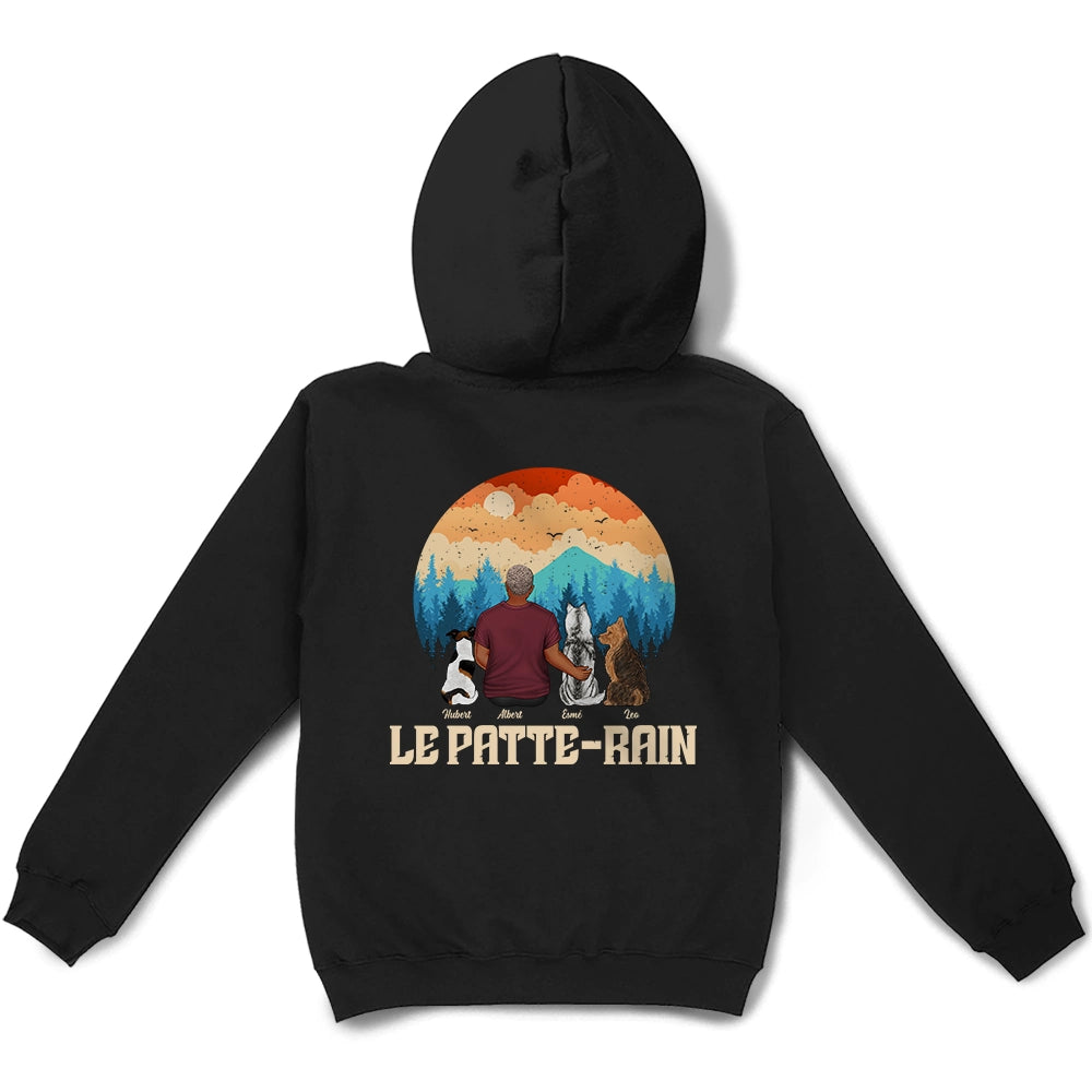 Dog Lovers,Dog Dad,Pet Lovers,Pet Dad,Funny,French,Non-Eng,Vector,Proud - Le Patte-Rain - T-Shirt Personnalisé