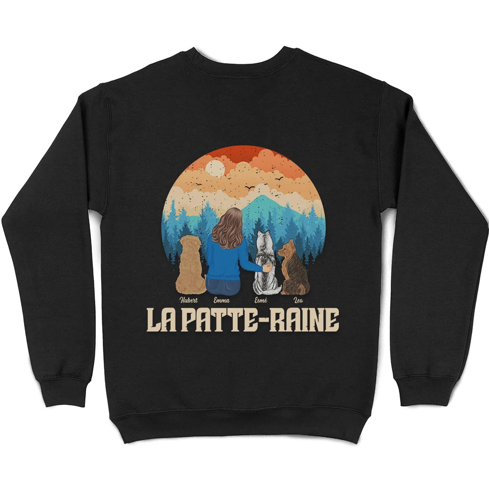 Dog Lovers,Dog Dad,Pet Lovers,Pet Dad,Funny,French,Non-Eng,Vector,Proud - Le Patte-Rain - T-Shirt Personnalisé