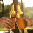 Gift For Father,Gift For Grandpa,Gift For Husband,Gift For Men,Happy - Best Dad Grandpa Ever - Personalized Leather Can Cooler