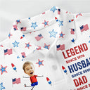 Independence Day,Gift For Father,Dad - Children,Happy,Humorous - Legend Husband Daddy Since Patriotic - Personalized Polo Shirt