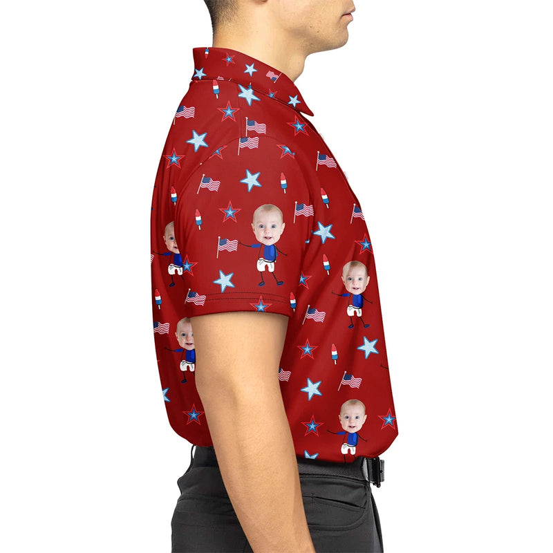 Independence Day,Gift For Father,Dad - Children,Happy,Humorous - Legend Husband Daddy Since Patriotic - Personalized Polo Shirt