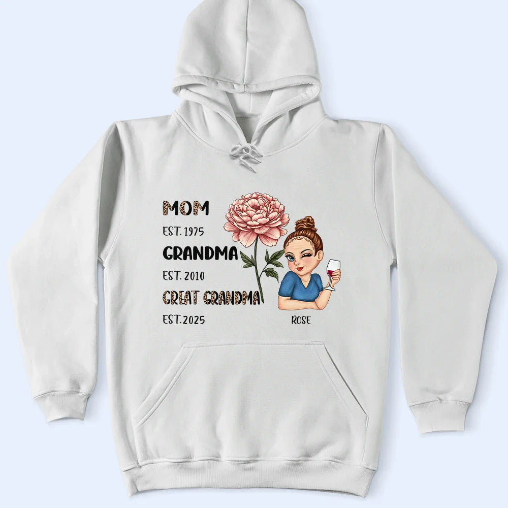 Gift For Mother,Gift For Grandma,Happy - Legend Wife Mom Grandma Birth Month Flower - Personalized T Shirt