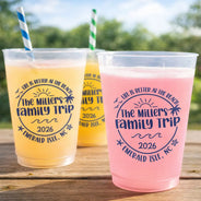 Playful, Beach, Family, Summer, Custom Text - Life Is Better At The Beach Family Trip - Personalized Frosted Cups