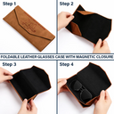 Gift For Men,Gift For Father,Gift For Grandpa,Gift For Husband,Pet Lovers,Dog Lovers,Dog Mom,Dog Dad,Non-Eng,Icon,Playful - Life Is Better With Dogs For Dog Father Mother - Personalized Leather Glasses Case