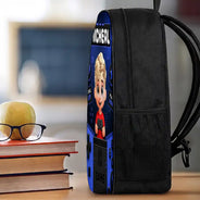 Adorable, Back To School, Gaming, Gift For Kids, Vector - Little Boy Girl Playing Game - Personalized Kids Backpack