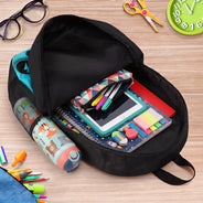 Adorable, Back To School, Gaming, Gift For Kids, Vector - Little Boy Girl Playing Game - Personalized Kids Backpack