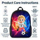 Top Market, Adorable, Back To School, Football (Soccer), Gift For Kids, Vector - Little Kids Soccer Player - Personalized Kids Backpack