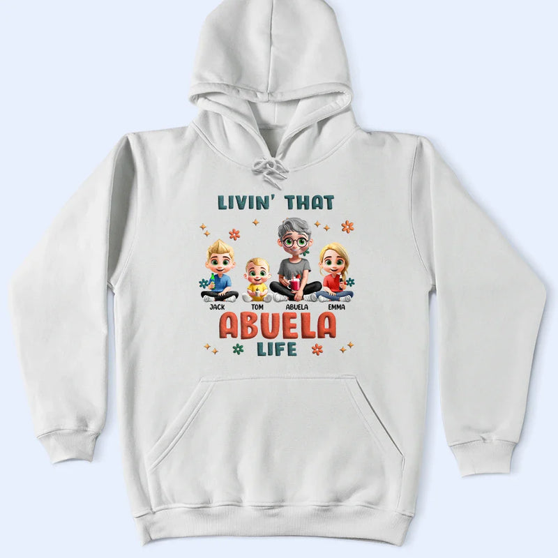 Gift For Grandma,Grandma,Grandkids,Gift For Mother - Living That Grandma Life 3D Effect - Personalized T Shirt
