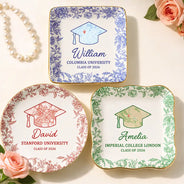 Graduation,Happy,Location Map - Location Map Congrats Graduation - Personalized Ring Dish