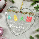 Christmas,Long Distance,Cozy,Family,Icon - Long Distance Family Love Knows No Distance Crystal Effect - Personalized Glass Ornament