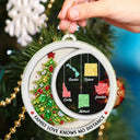 Top Market,Christmas,Long Distance,Cozy,Family,Icon - Long Distance Family Love Knows No Distance Crystal Effect - Personalized Custom Shaped Acrylic Ornament