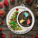 Top Market,Christmas,Long Distance,Cozy,Family,Icon - Long Distance Family Love Knows No Distance Crystal Effect - Personalized Custom Shaped Acrylic Ornament