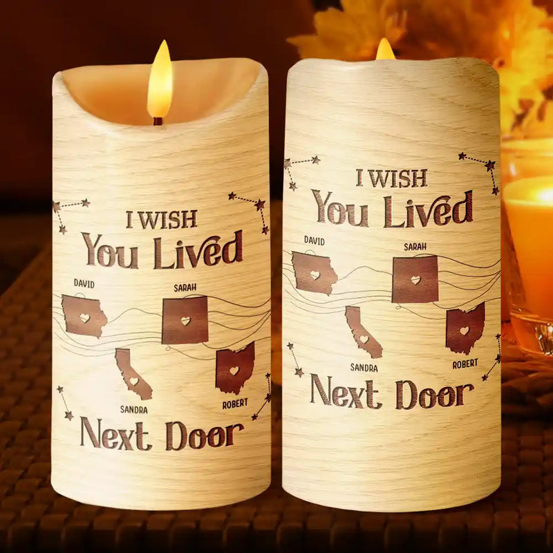 Christmas,Long Distance,Cozy,Family,Icon - Long Distance When You Are Family The Miles Do Not Matter - Personalized Flameless LED Candle