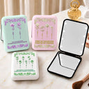 Gift For Mother, Gift For Daughter, Mom - Daughter (Adult), Gift For Children, Sentimental, Icon - Love Between Mother Daughter Birth Flower Toile - Personalized LED Compact Mirror