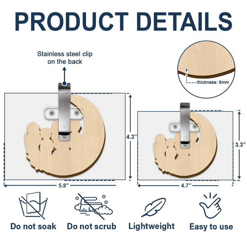 Gift For Grandma,Grandma - Grandkids,Family,Happy - Love You To The Moon & Back - Personalized Custom Shaped Car Visor Clip