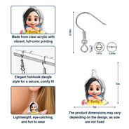 Gift For Kids,Back To School,Love - Lovely Kid On The Pencil - Personalized Acrylic Earrings