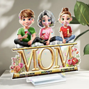 Gift For Mother, Mom - Children, Happy - Lovely Mom And Kids 3D Effect Print - Personalized Holographic Acrylic Plaque