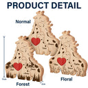 Gift For Mother,Gift For Father,Gift For Grandma,Gift For Grandpa,Love - Loving Giraffe Family - Personalized Custom Shaped Wooden Puzzle