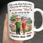 Gift For Couples,Old Couples,Gift For Husband,Gift For Wife,Love - Loving You For The Rest Of My Life Couple - Personalized Mug