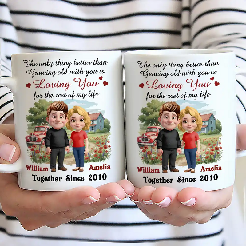 Gift For Couples,Old Couples,Gift For Husband,Gift For Wife,Love - Loving You For The Rest Of My Life Couple - Personalized Mug
