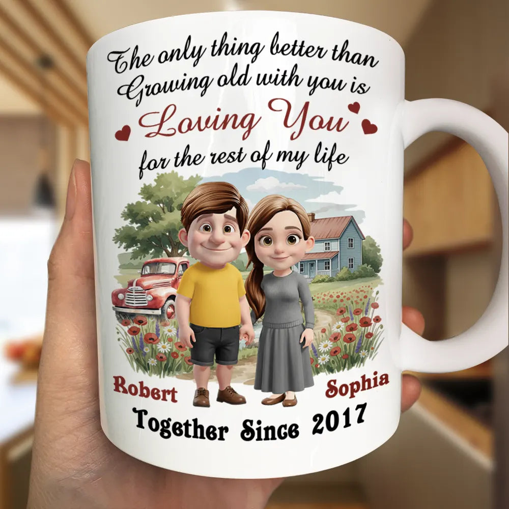 Gift For Couples,Old Couples,Gift For Husband,Gift For Wife,Love - Loving You For The Rest Of My Life Couple - Personalized Mug