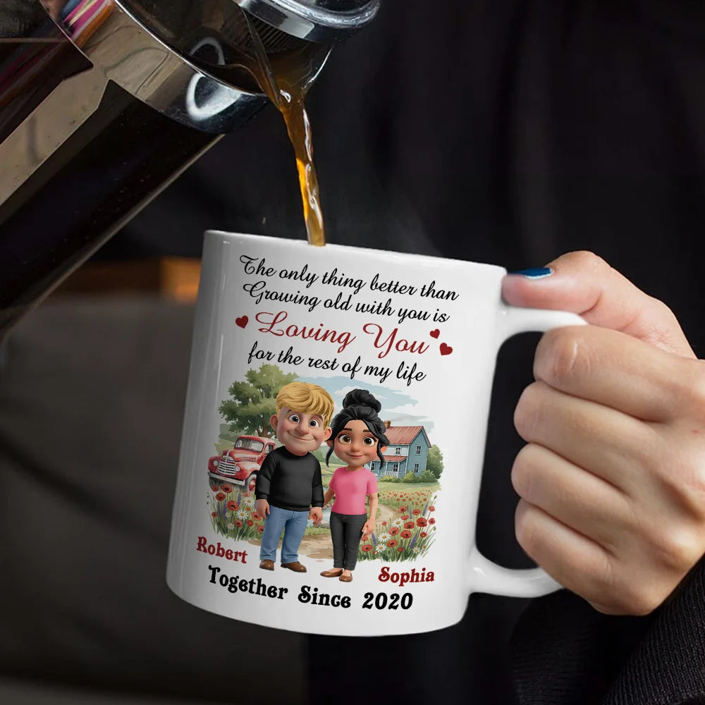 Gift For Couples,Old Couples,Gift For Husband,Gift For Wife,Love - Loving You For The Rest Of My Life Couple - Personalized Mug