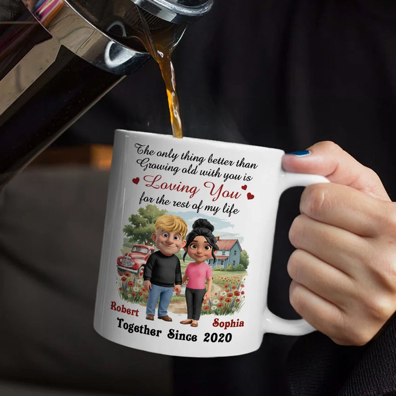 Gift For Couples,Old Couples,Gift For Husband,Gift For Wife,Love - Loving You For The Rest Of My Life Couple - Personalized Mug