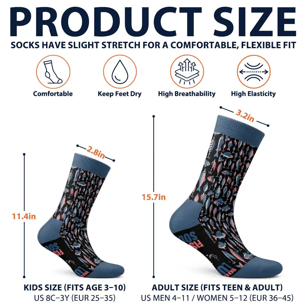 Top Market, Christmas, Gift For Men, Fishing, Gift For Yourself, Icon, Happy - Lucky Fishing Socks Fk Off I'm Fishing Gift For Fisherman - Personalized Socks