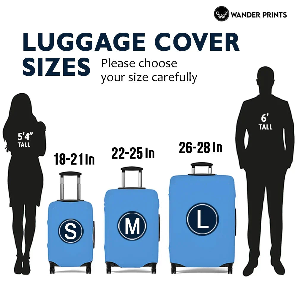 Family,Gift For Couples,Happy - Travel Our First Trip As A Family Of Four Footprints - Personalized Luggage Cover