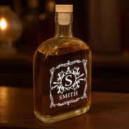 Family, Happy - Luxury Family Name - Personalized Whiskey Bottle