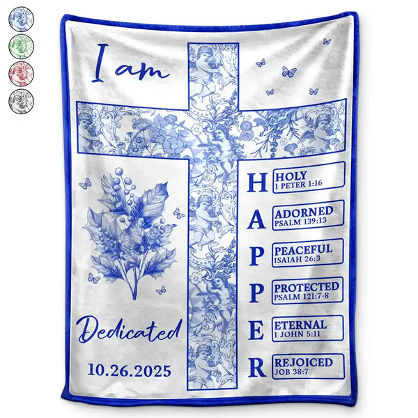 New baby,New Mom,New Dad,Christian,Love - Newborn Baby Baptized Dedicated Christened First Communion - Personalized Fleece Blanket, Sherpa Blanket