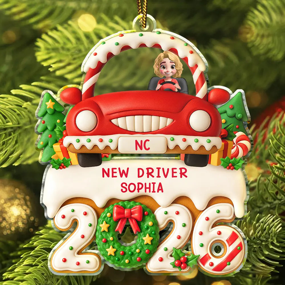 New Driven License - Personalized Custom Shaped Acrylic Ornament