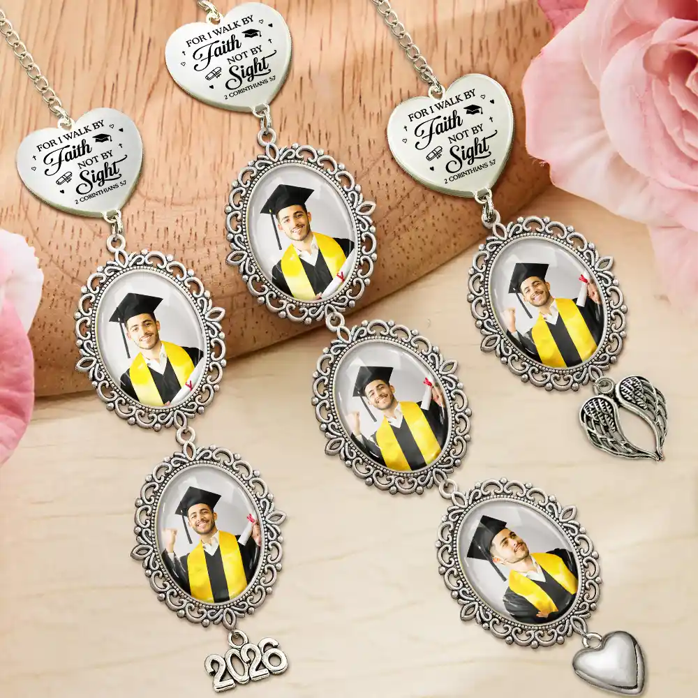 Graduation,Gift For Yourself,Gift For Daughter,Gift For Sisters,Gift For Bestie,Happy, Photo - Custom Photo Bible I Chose My Path But God Ordered My Steps - Personalized Graduation Tassel Charm