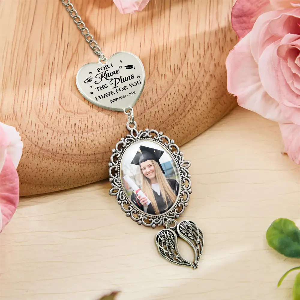 Graduation,Gift For Yourself,Gift For Daughter,Gift For Sisters,Gift For Bestie,Happy, Photo - Custom Photo Bible I Chose My Path But God Ordered My Steps - Personalized Graduation Tassel Charm