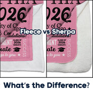 Graduation,Happy,Gift For Yourself,Gift For Men,Gift For Women,Gift For Daughter,Gift For Son,Gift For Bestie - Congrats Grad You Did It - Personalized Fleece Blanket, Sherpa Blanket
