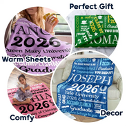 Graduation,Happy,Gift For Yourself,Gift For Men,Gift For Women,Gift For Daughter,Gift For Son,Gift For Bestie - Congrats Grad You Did It - Personalized Fleece Blanket, Sherpa Blanket