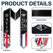 Gift For Yourself,Graduation,Happy,Gift For Daughter,Gift For Son,Icon - So Proud Of Two Flags Graduation - Personalized Stoles