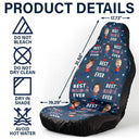 Gift For Father,Gift For Grandpa,Independence Day,Gift For Mother,Gift For Grandma,Photo,Icon,Humorous - Custom Photo Stars & Stripes Best Mom Dad Grandma Grandpa Ever - Personalized Car Seat Cover