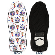 Gift For Father,Gift For Grandpa,Independence Day,Gift For Mother,Gift For Grandma,Photo,Icon,Humorous - Custom Photo Stars & Stripes Best Mom Dad Grandma Grandpa Ever - Personalized Car Seat Cover