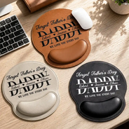 Gift For Husband,Gift For Grandpa,Gift For Father,Dad - Children,Grandpa - Grandkids,Non-Eng,Special Font,Confident - Forget Father's Day We Love You Every Day - Personalized Leather Mouse Pad