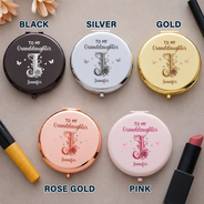 Christmas,Gift For Granddaughter,Gift For Grandkids,Gifts For Her,Icon,Sentimental,Top Market - To My Granddaughter Birthday Gift - Personalized Stainless Steel Alphabet Compact Mirror
