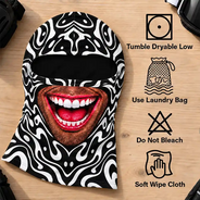 Christmas,Humorous,Icon,Skiing - Winter Skiing Gag Gift For Friends - Personalized Bold Illustration, Rave Art, 3D Realistic Funny Face Balaclava Face Mask