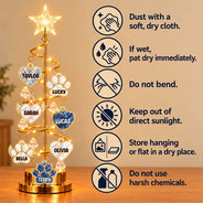 Christmas,Custom Text,Family,Happy - Always Family Heart Angel, Mom Dad, Kid, Pet - Personalized Nacre Christmas LED Tree Lights