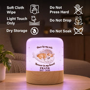 Memorial Pet Dog Cat Sympathy Gift - Personalized Custom Photo Forever In My Heart Touch Night Light