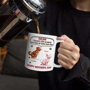 Cat Dad,Cat Mom,Cat Lovers,Dog Lovers,Dog Mom,Dog Dad,Pet Lovers,Pet Mom,Pet Dad,Funny,Top Market - 3D Inflated Effect Dog Cat Thanks For Always Putting Up - Personalized White Edge-to-Edge Mug