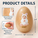 Easter,Non-Eng,Gift For Kids,Gift For Grandkids,Grandma,Grandkids,Grandpa,Dad,Children,Mom,Happy - Custom Photo Adorable Kid Baby Happy Easter - Personalized Musical Wooden Easter Egg Shaker