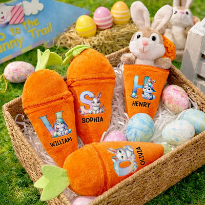 Plush Reversible Carrot Bunny Keychain